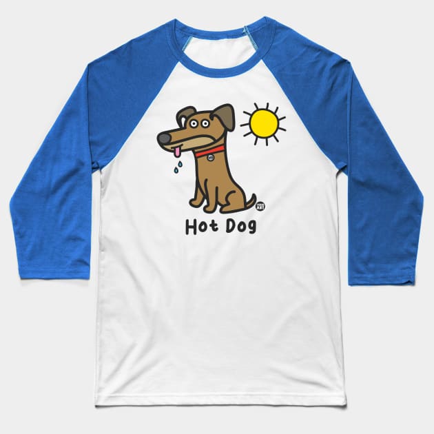 hot dog Baseball T-Shirt by toddgoldmanart